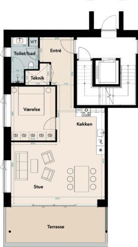 Plantegning for: Gambøtvej 37 st. th.