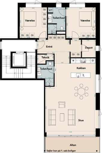 Plantegning for: Gambøtvej 41 1. th.